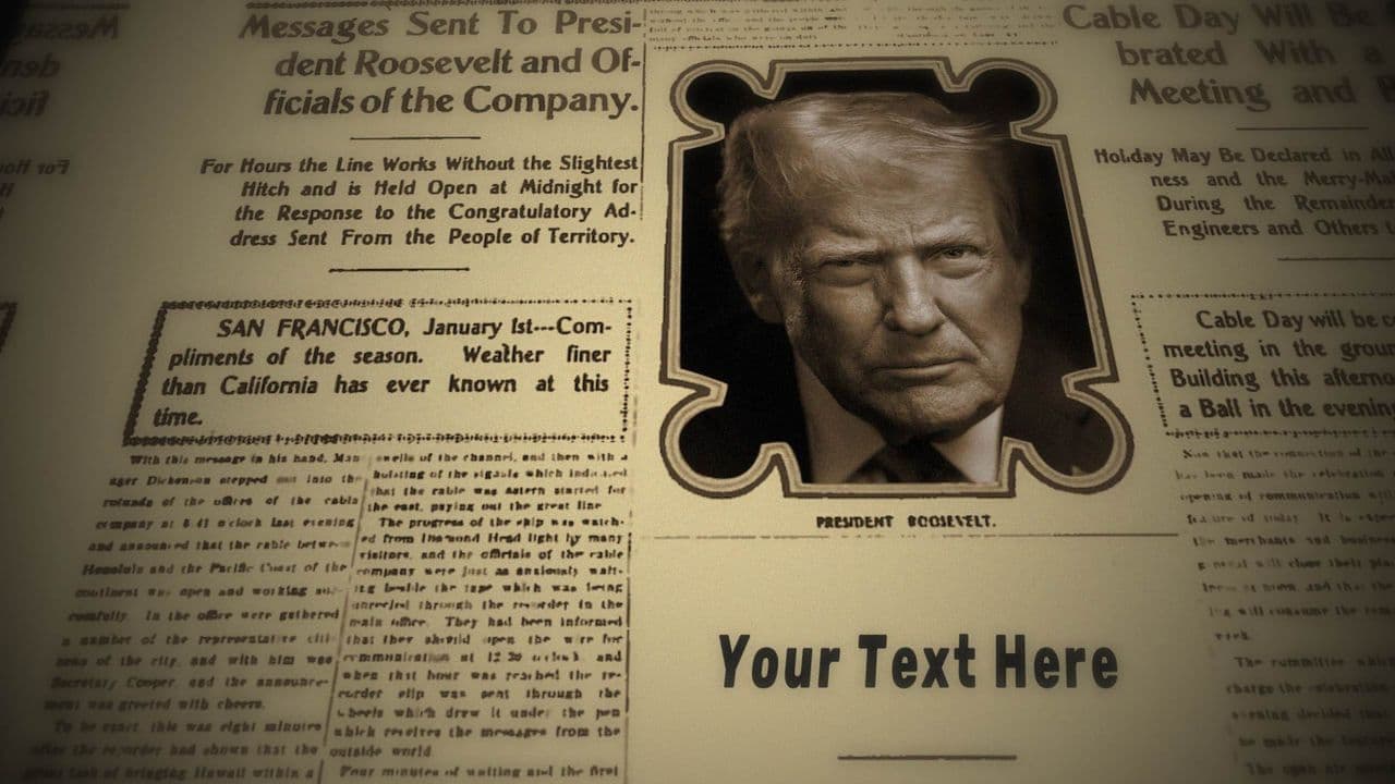 template Newspaper Biography Animation | Highlighted Text & Character Focus preview