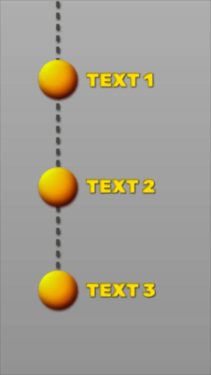 template 3-Step Timeline Animation | Highlighted Milestones with Text preview