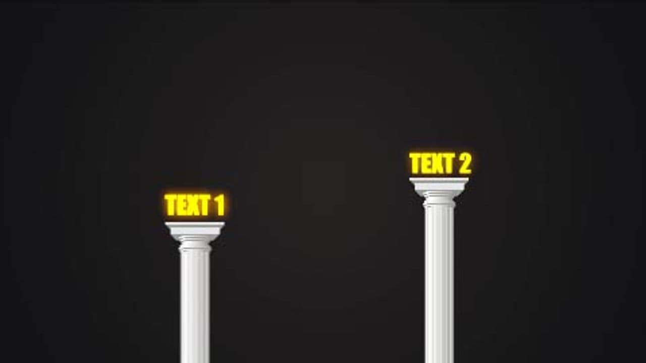 template Two Glowing Texts on Roman Columns preview