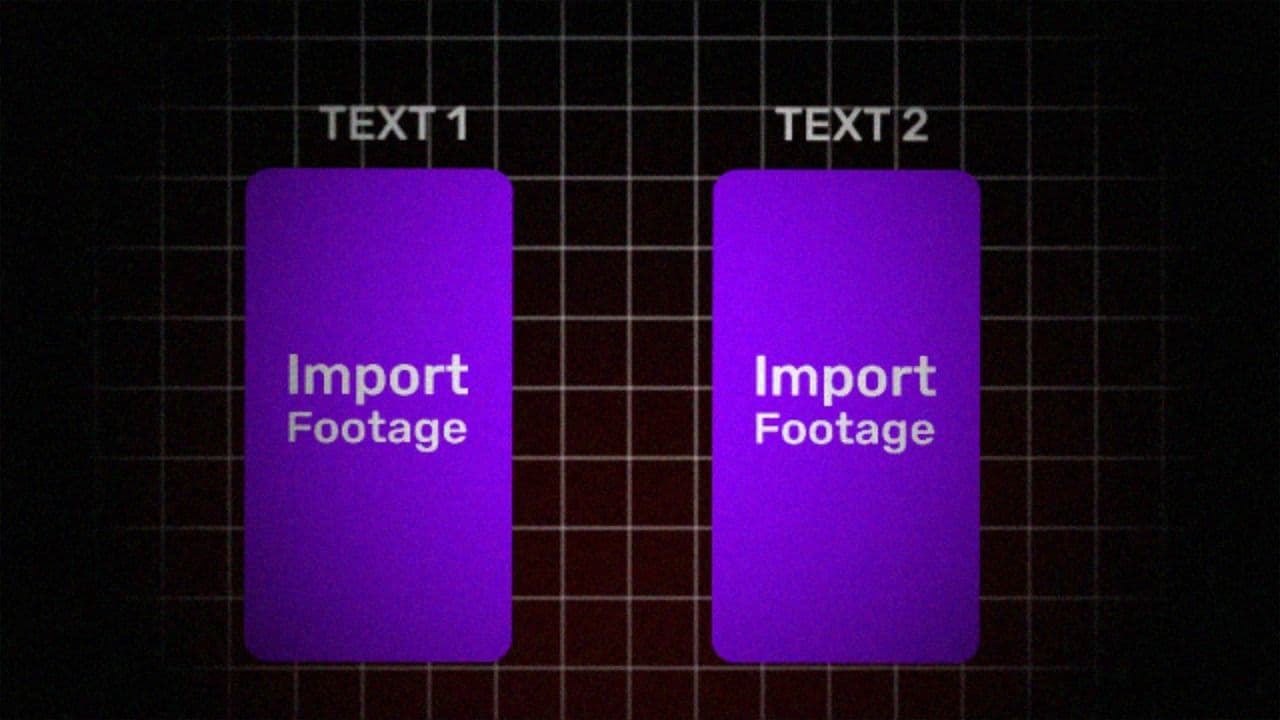 template Split Screen Camera Shake – 2 Footage + 2 Text preview