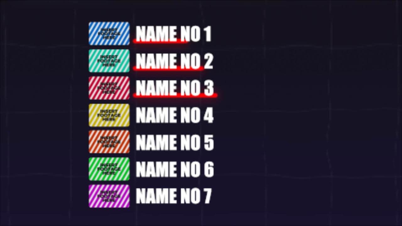 template Highlighted List Animation with Top 3 Focus preview