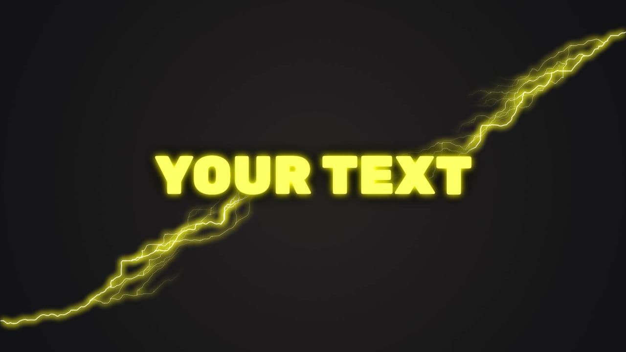 template Lightning Text Animation preview