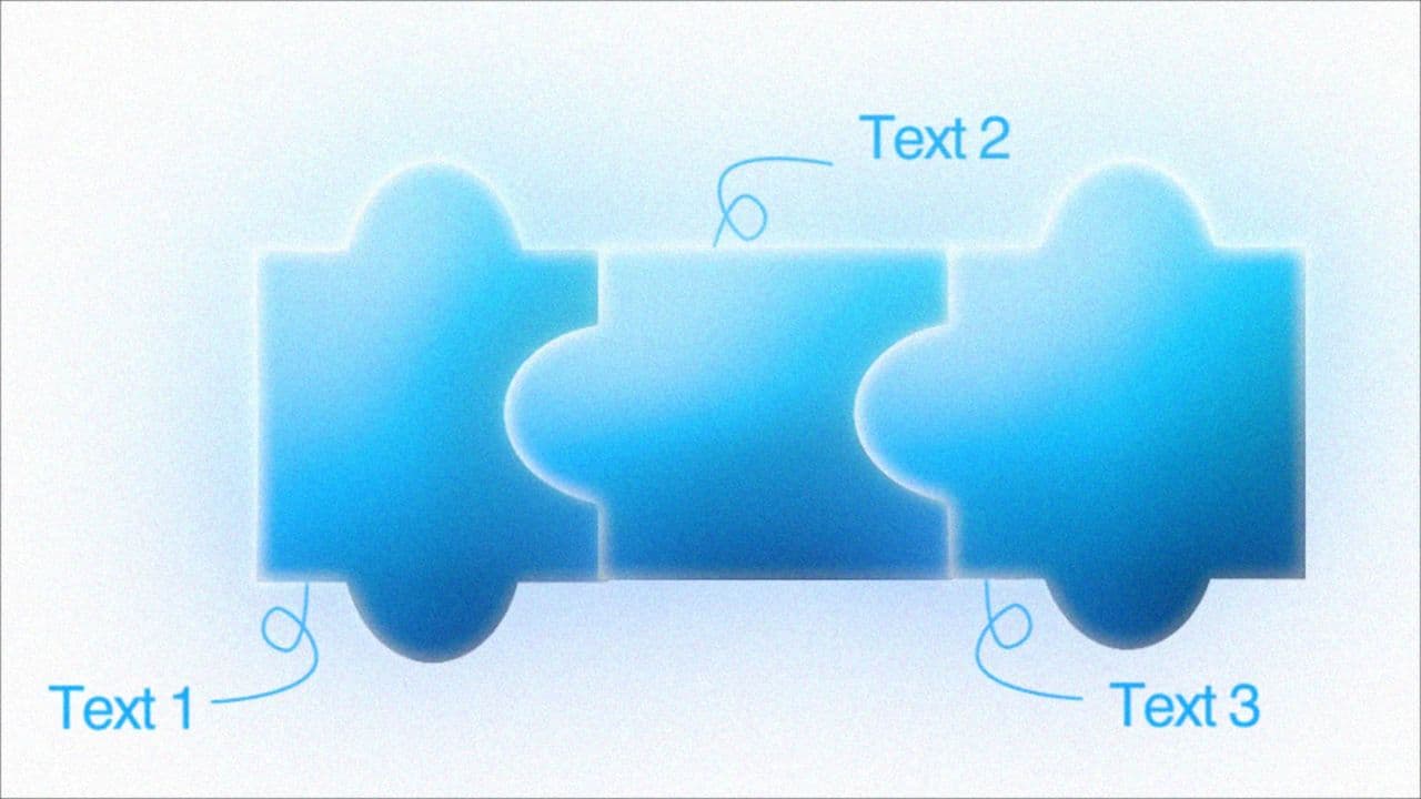 template Apple-Style Glass Animation | 3-Part Puzzle for Tech Concept Breakdown preview