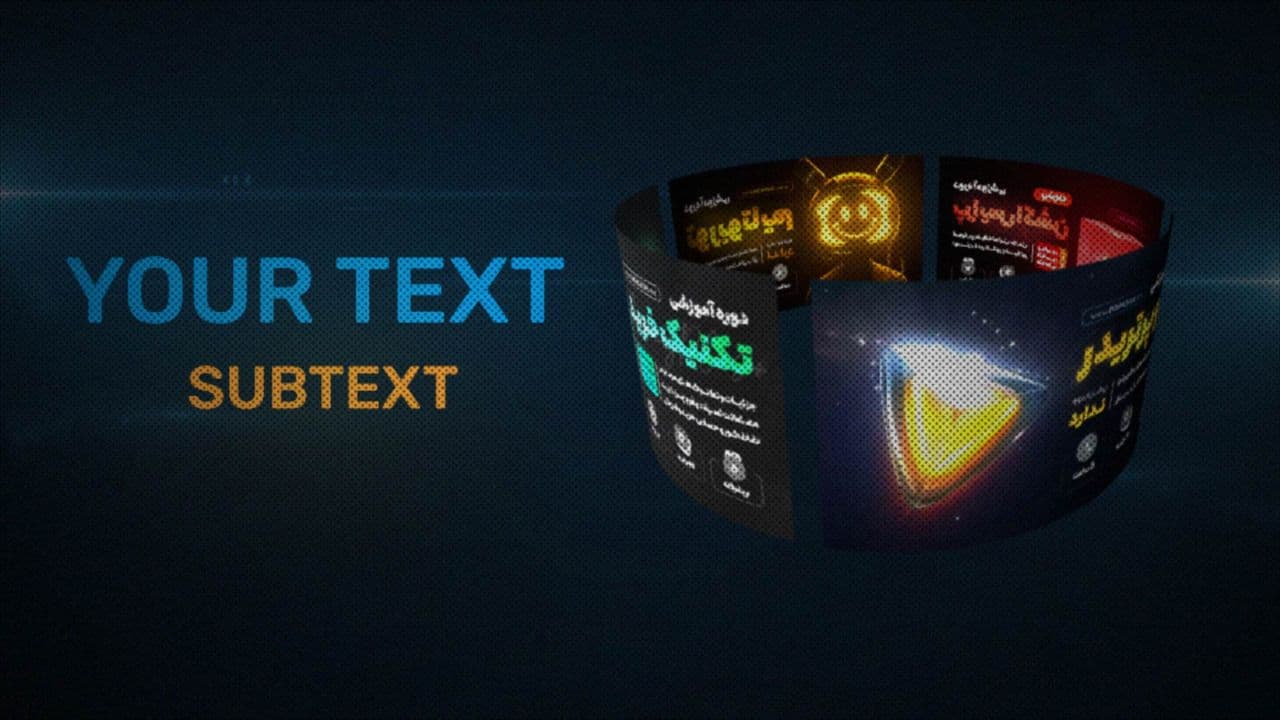 template Futuristic 3D Carousel Showcase with Title Animation preview