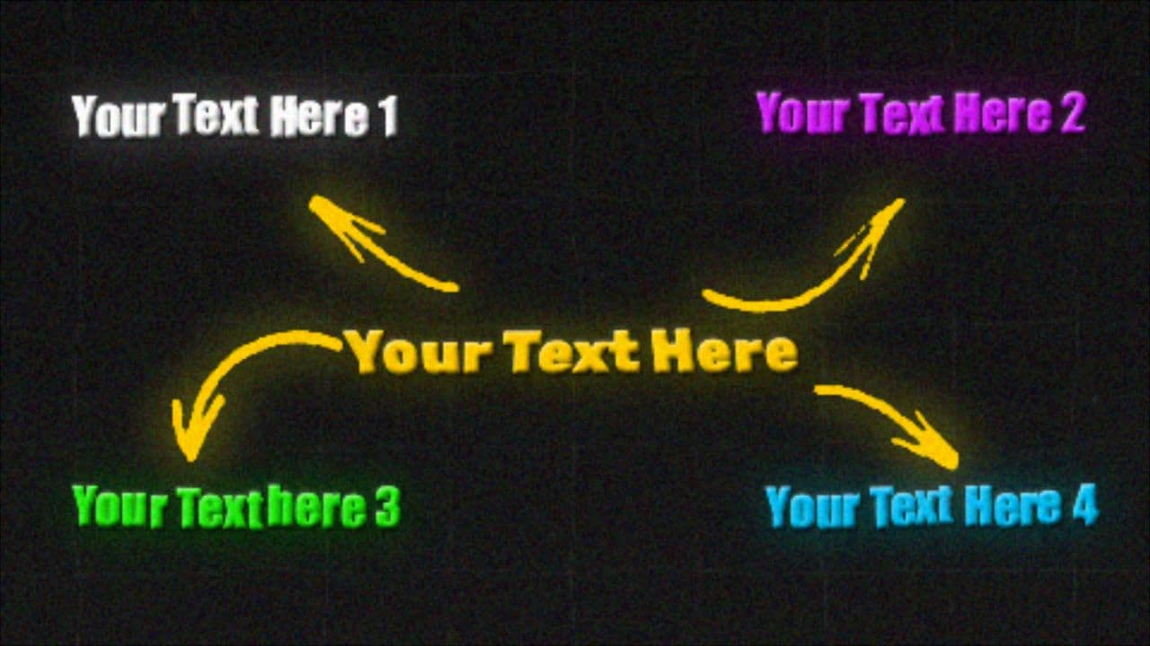 template Blueprint-Style Central Focus Text Animation preview