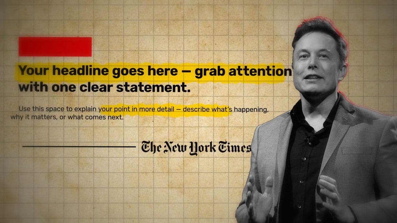 template Newspaper-Style Story Animation | Character Intro with Vintage Motion preview