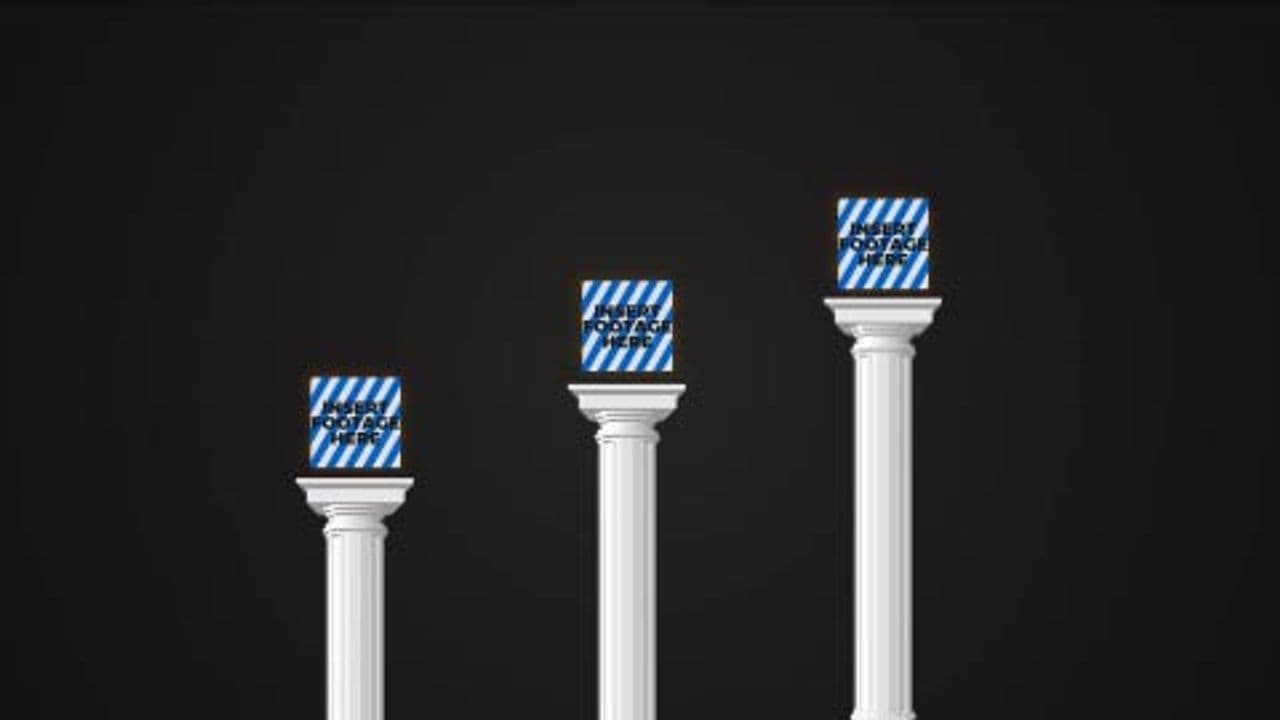 template Three Logos Raised by Roman Pillars preview