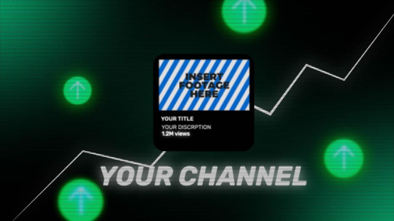 template Growing Channel Mockup with 1 Footage preview