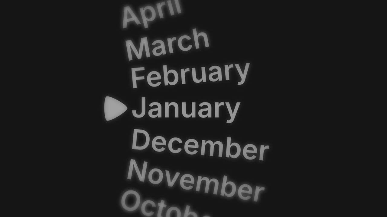 template UI Selector Animation: Highlight from 1 Scrolling Text List preview