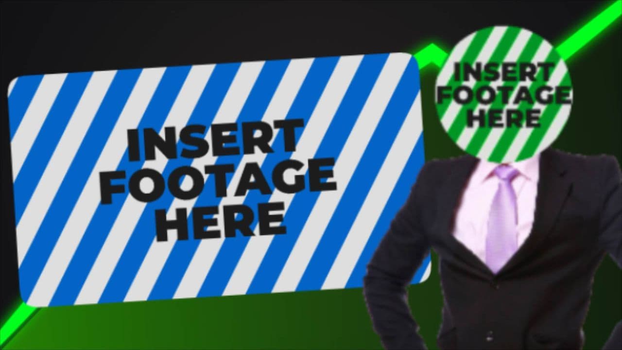 template Animated Character with Green Data Growth Effect preview