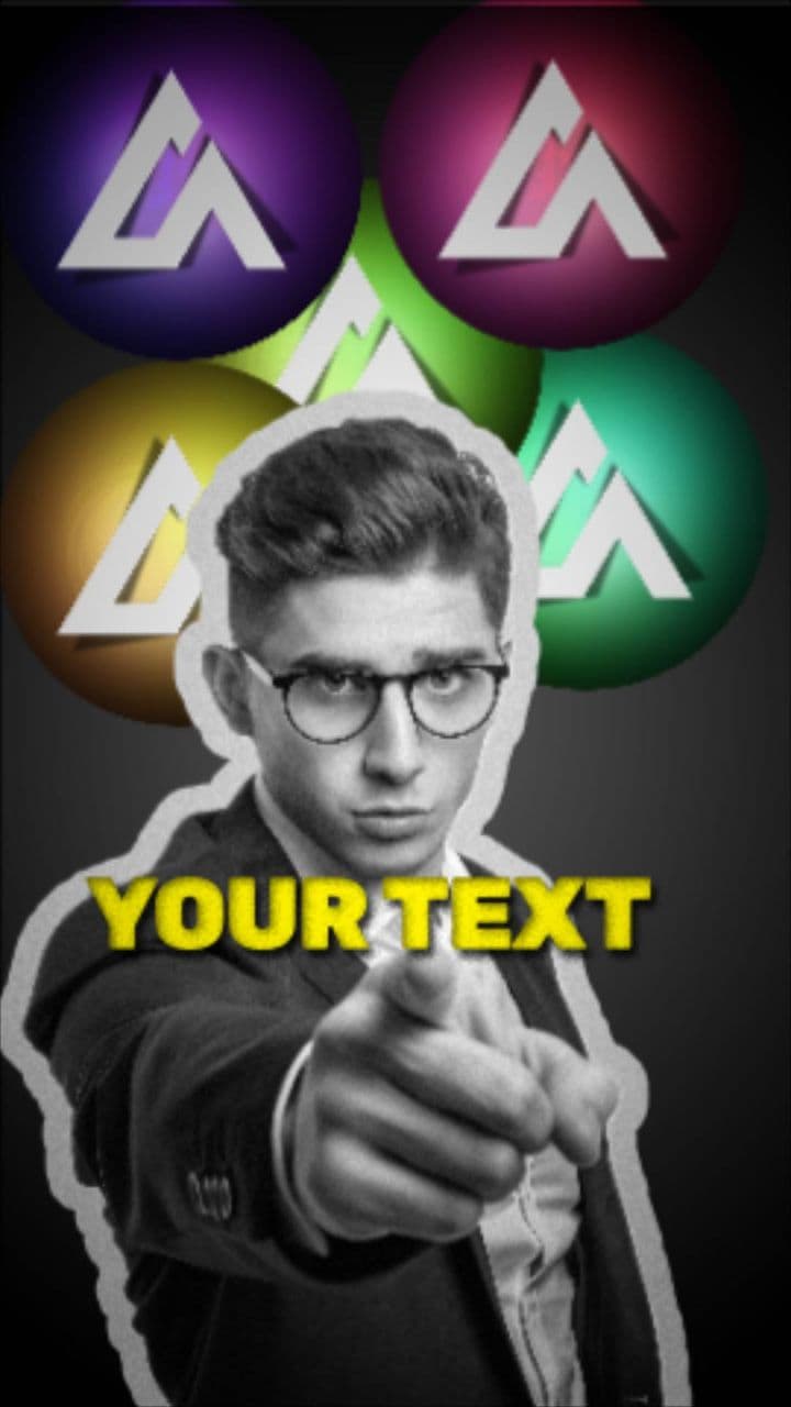 template Character Focus Reveal with Multi-Logo Pop Background preview