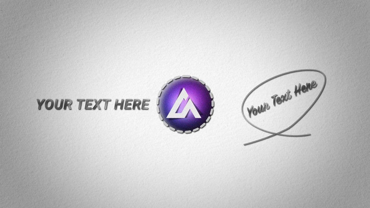 template Hand-Drawn Style Logo Reveal with Dual Text Effects preview